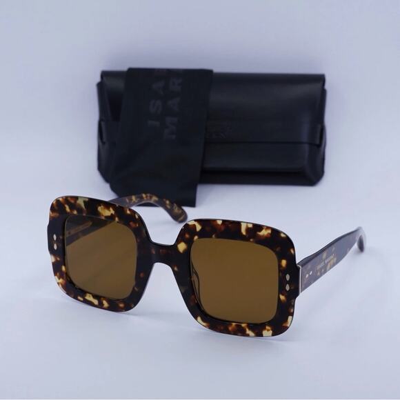 New! Isabel Marant IM0074/G/S 00867 Tortoise Shell Square Sunglasses, Authentic main image 4